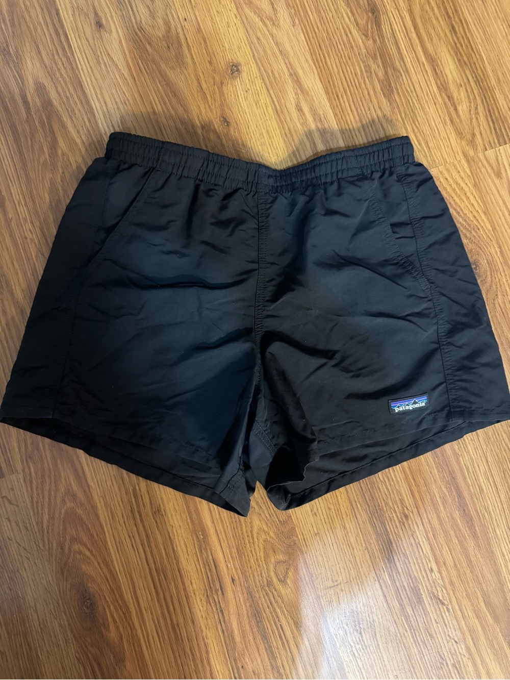 Patagonia Shorts Womens S Black Nylon Drawstring Swim Trunks